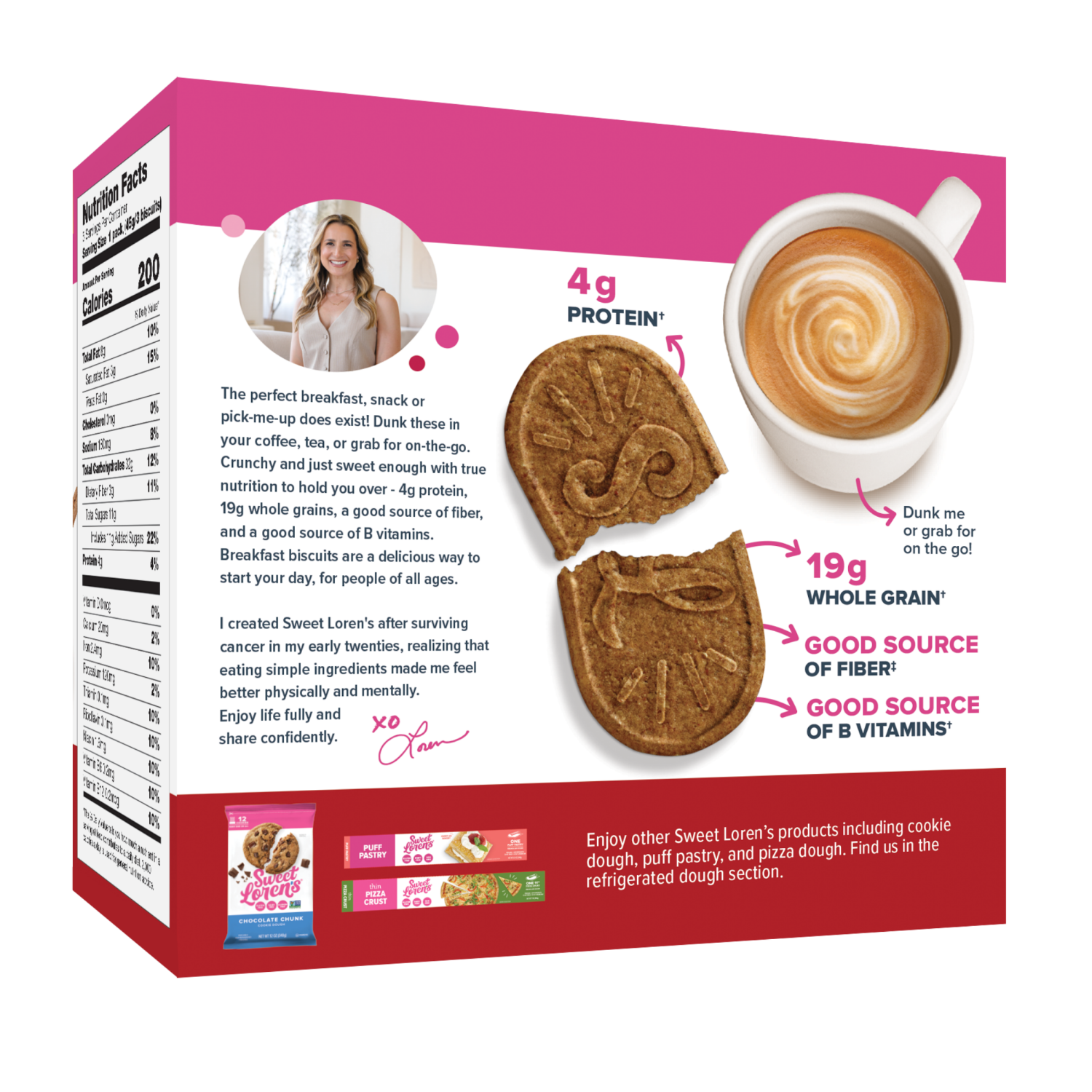 slide 2 of 4, Sweet Loren's Cinnamon Sugar Breakfast Biscuits, 8oz, 5 ct