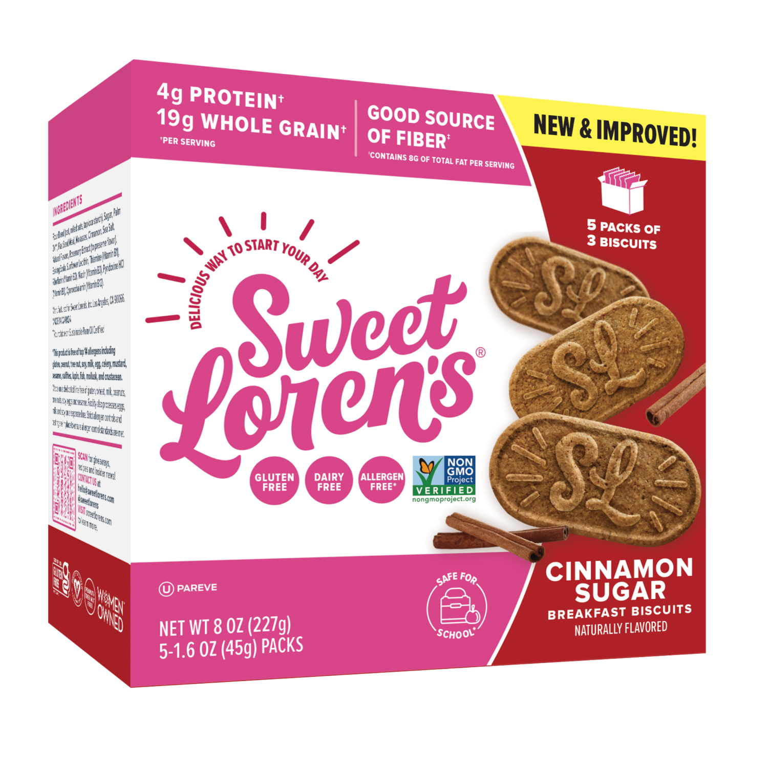 slide 1 of 4, Sweet Loren's Cinnamon Sugar Breakfast Biscuits, 8oz, 5 ct