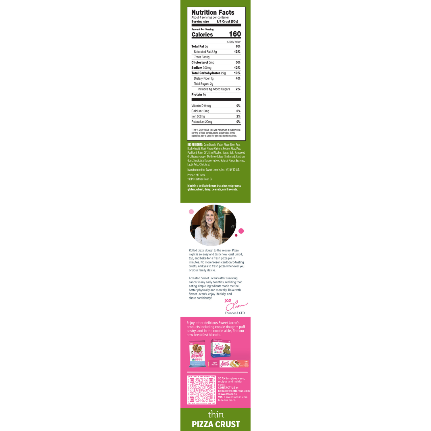 slide 2 of 4, Sweet Loren's Thin Pizza Crust, 7 oz