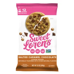 Sweet Loren's Gluten Free & Vegan Salted Caramel Chocolate Cookie Dough- 12 ct