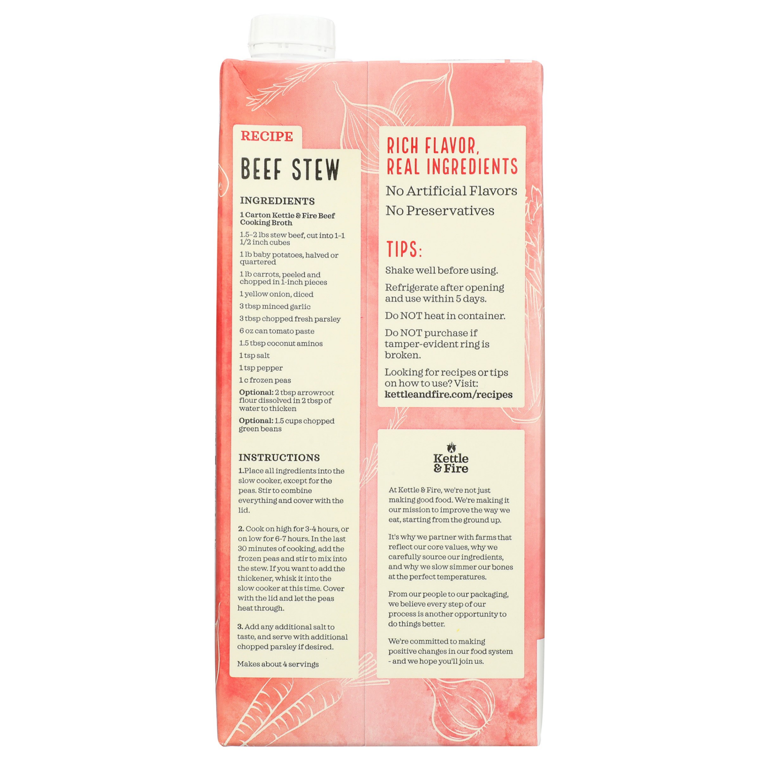 slide 2 of 5, Kettle & Fire Beef Broth 32 oz, 32 oz