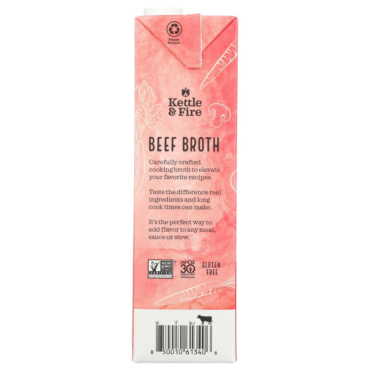 slide 3 of 5, Kettle & Fire Beef Broth 32 oz, 32 oz