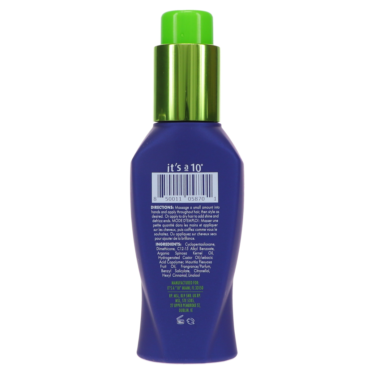 slide 2 of 2, ITS A 10 IT's A 10 MIRACLE STYLING SERUM 3 OZ, 3 oz