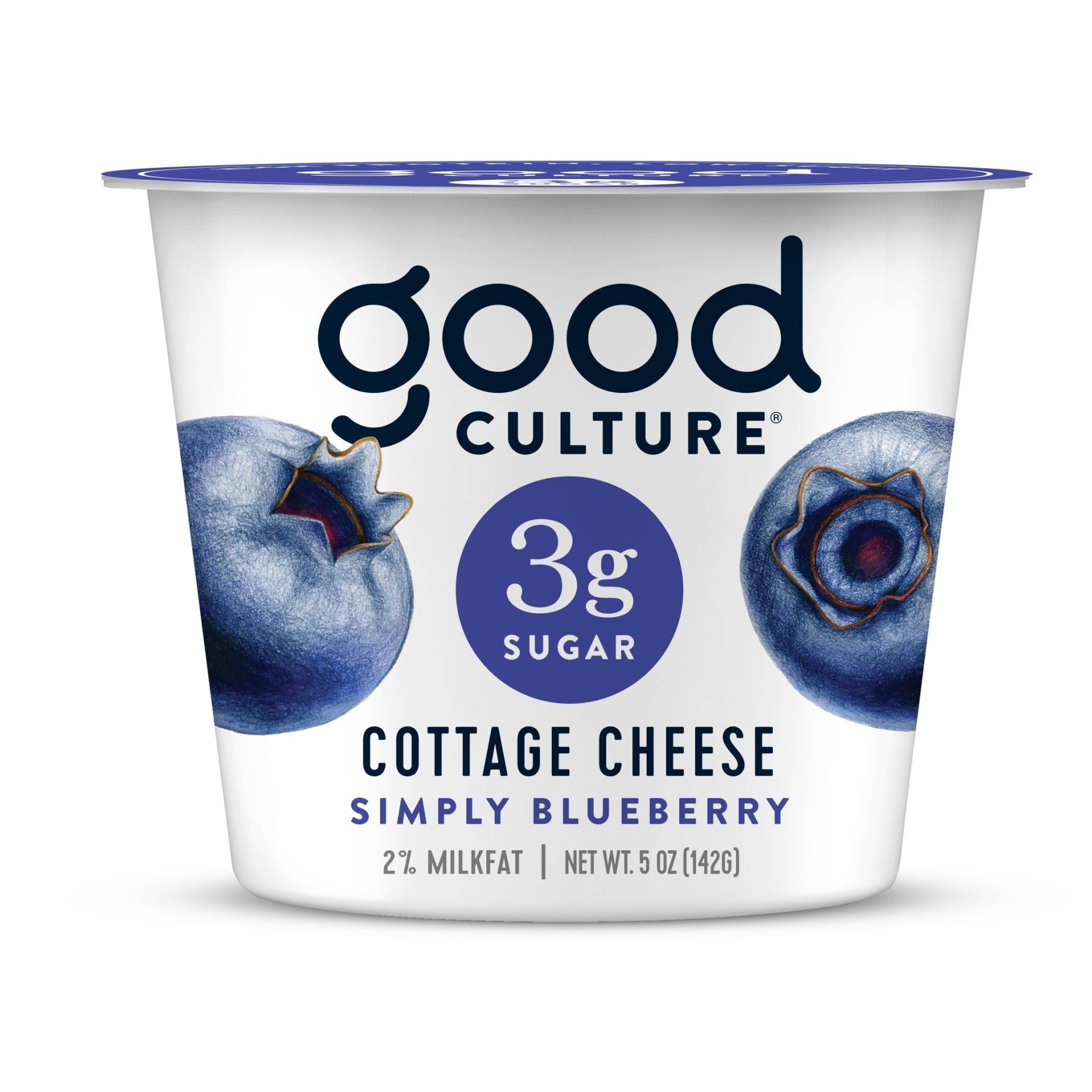 slide 1 of 3, Good Culture Blueberry Sugar Cottage Cheese, 3 gram, 5 oz