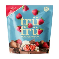 Tru Fru Nature's Strawberries Frozen Fresh in White & Milk Chocolate