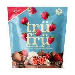 Tru Fru Nature's Strawberries Frozen Fresh in White & Milk Chocolate