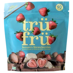 Tru Fru Nature's Strawberries Frozen Fresh in White & Milk Chocolate