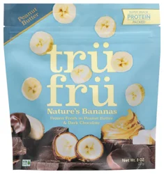 Tru Fru Frozen Bananas in Dark Chocolate & Peanut Butter, 8oz