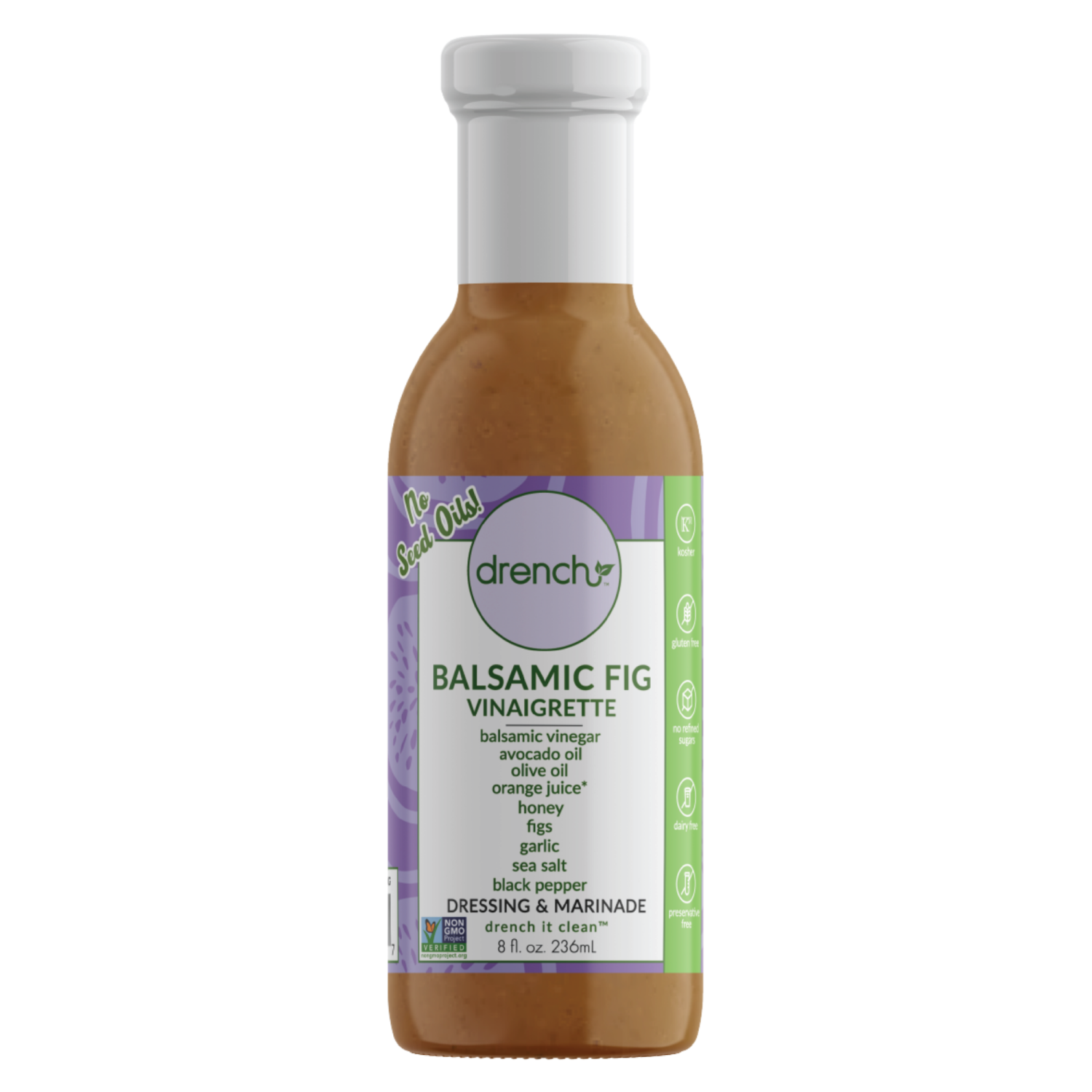 slide 1 of 1, Drench Balsamic Fig Dressing, 8 oz