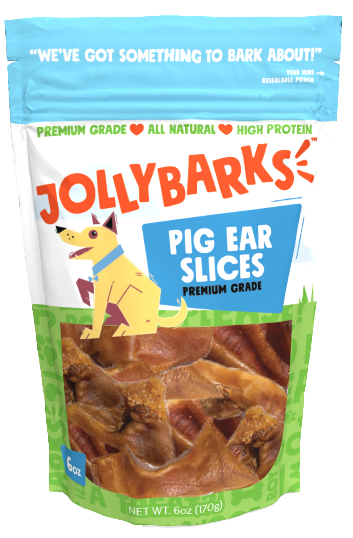 slide 1 of 1, JOLLYBARKS Jolly Barks Pig Ear Slices, 6 oz