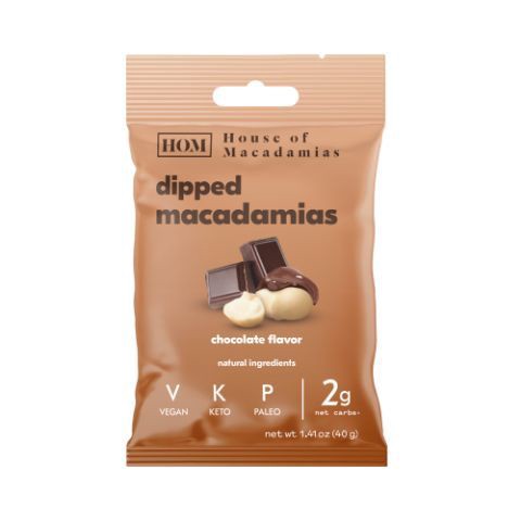 slide 1 of 1, Hom House Of Macadamias Chocolate Dipped Macadamia Nuts, 1.41 oz