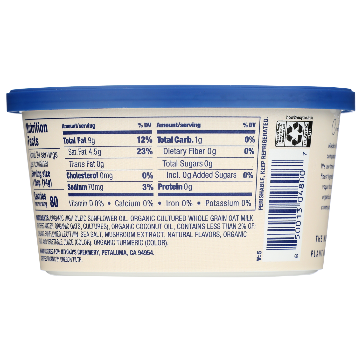 slide 3 of 4, Miyoko's Creamery Oat Milk Salted Butter 12 oz, 12 oz