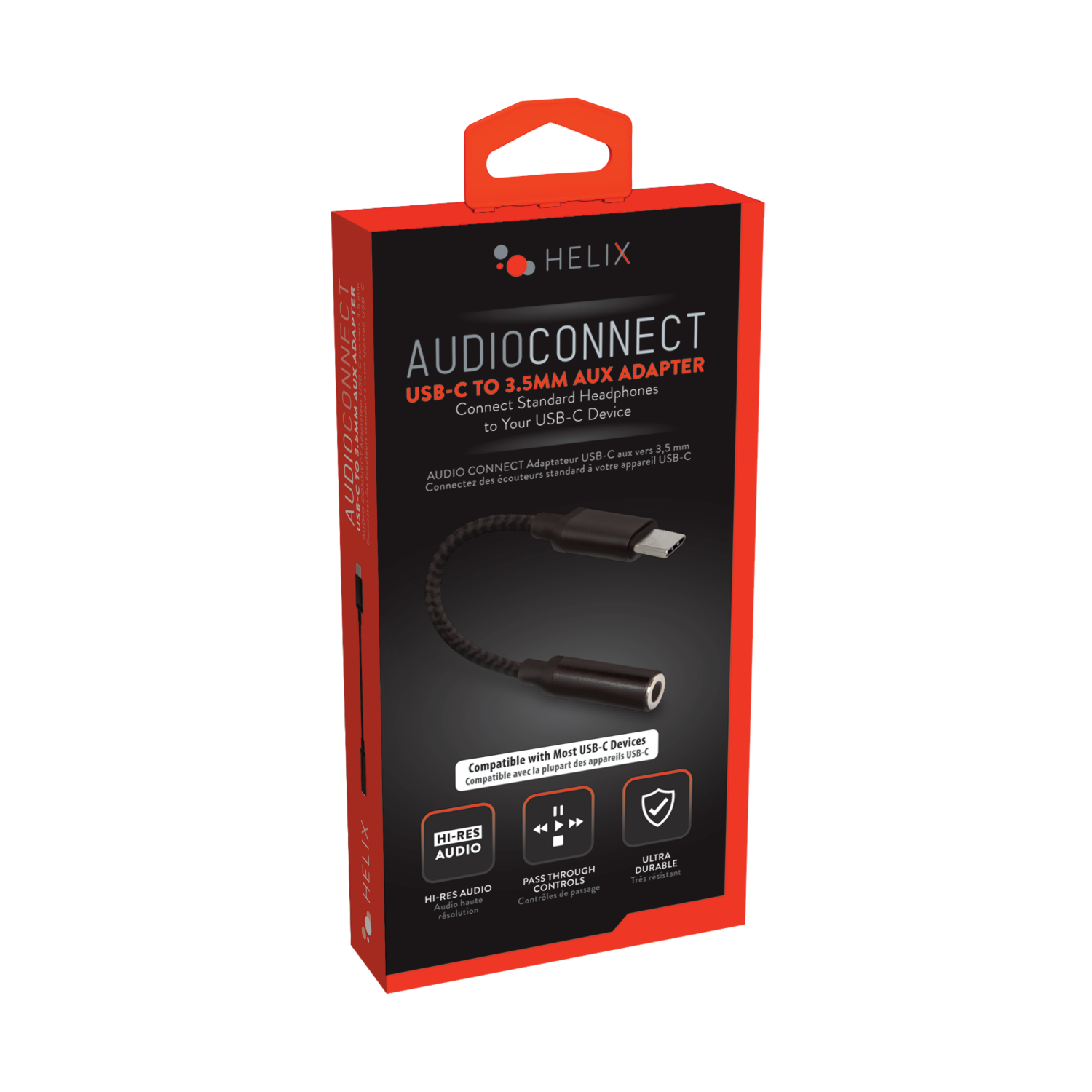 slide 1 of 2, Helix Audio Connect USB-C to 3.5mm Aux Adapter, 1 ct