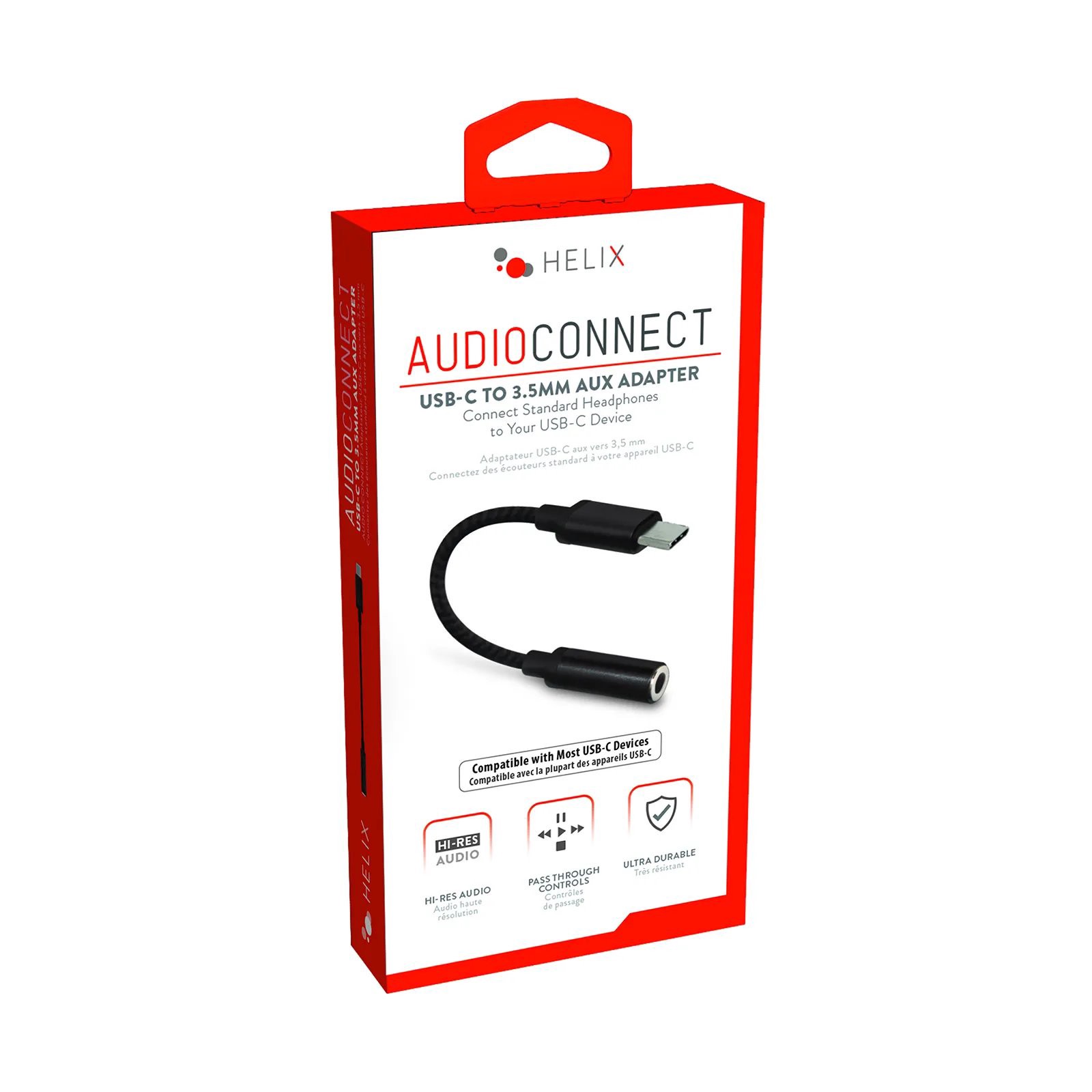 slide 1 of 1, Helix Audio Connect USB-C to 3.5mm Aux Adapter, 1 ct