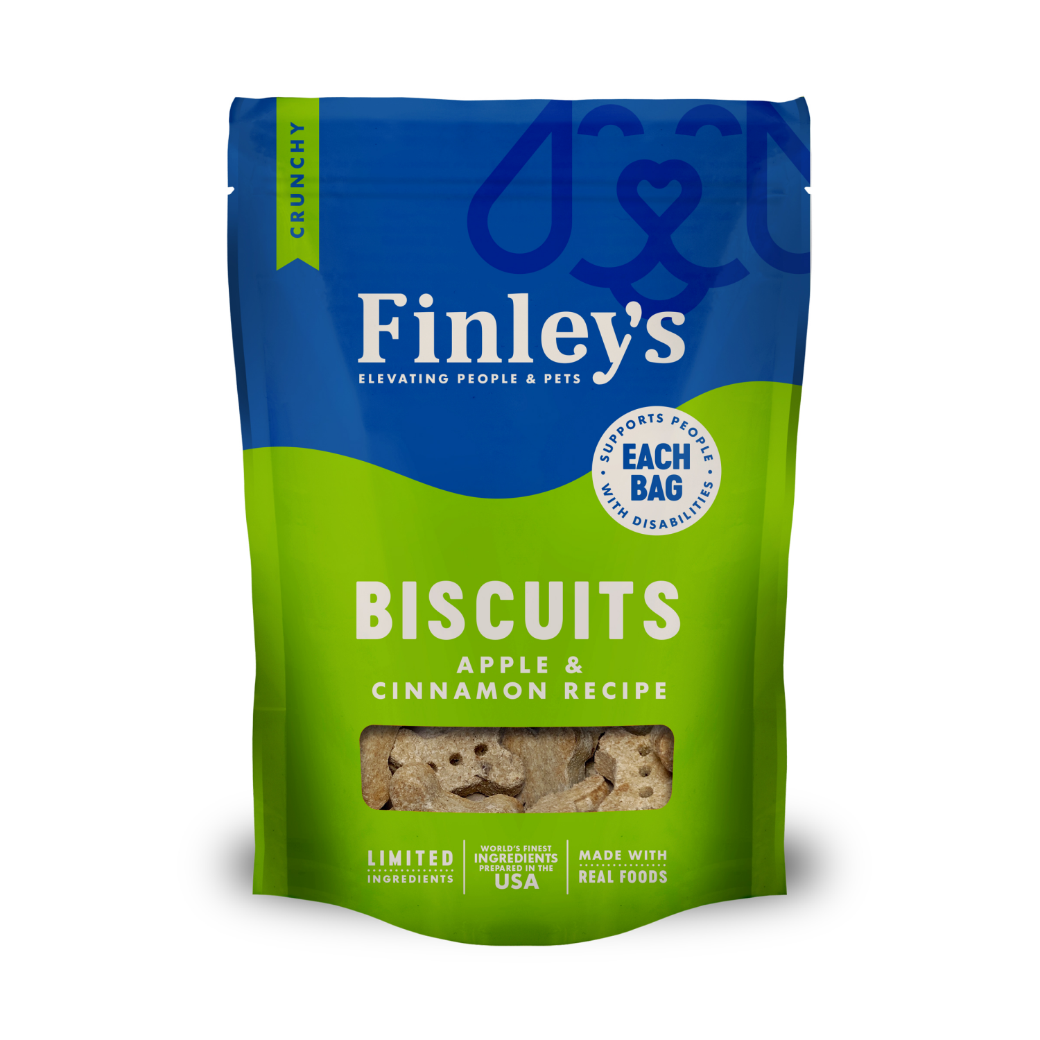 slide 1 of 1, FINLEYS Finley's All Natural Apple And Cinnamon Dog Biscuits 6 Oz., 6 oz