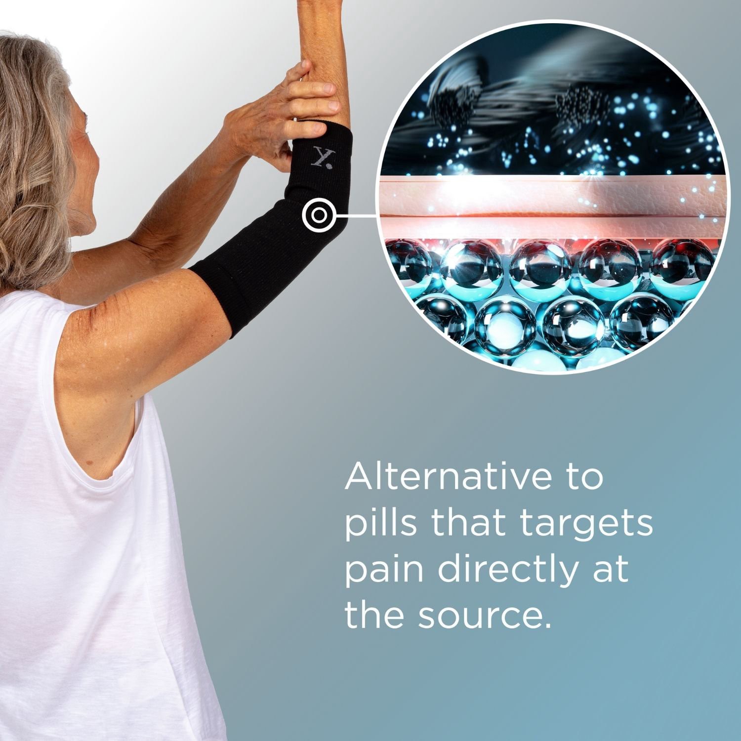 slide 3 of 8, Nufabrx Pain Relieving Medicine + Compression Arm Sleeve, 1 ct