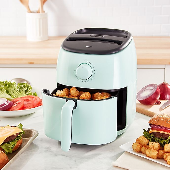 slide 3 of 5, Dash Express Tasti-Crisp Air Fryer - Aqua, 2.6 qt