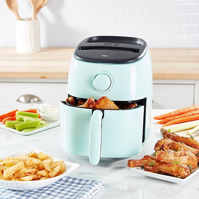 slide 5 of 5, Dash Express Tasti-Crisp Air Fryer - Aqua, 2.6 qt