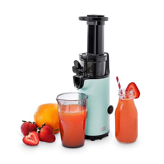 slide 3 of 6, Dash Compact Cold-Press Power Juicer - Aqua, 1 ct