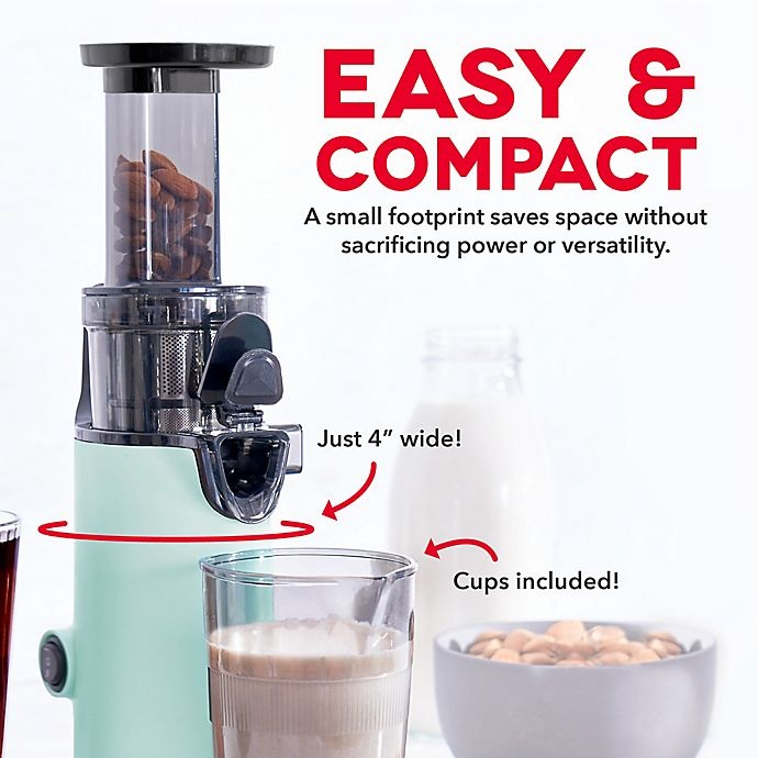 slide 6 of 6, Dash Compact Cold-Press Power Juicer - Aqua, 1 ct