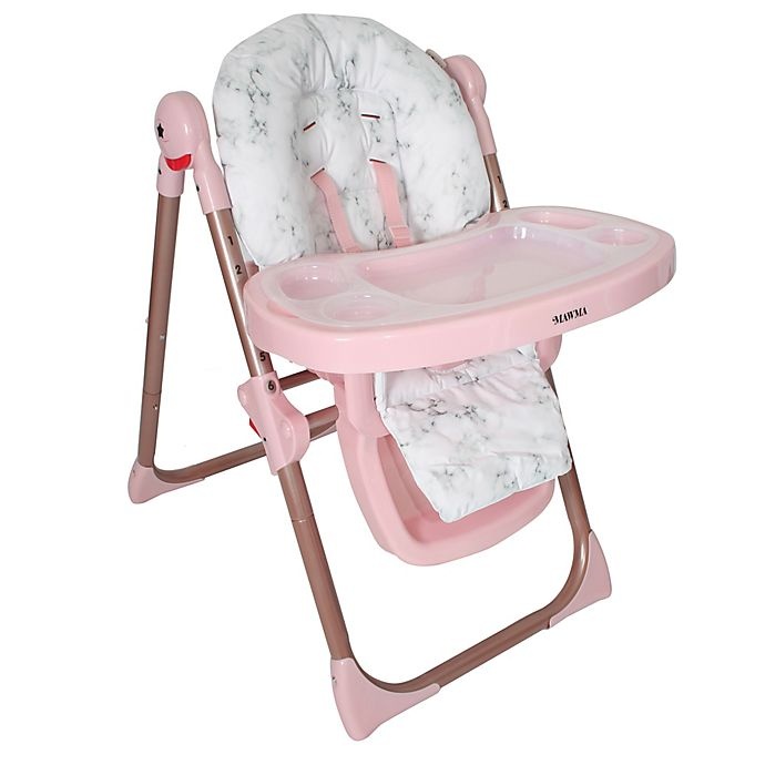 slide 7 of 8, Your Babiie MAWMA by Snooki Fitzrovia High Chair - Rose Gold Marble, 1 ct