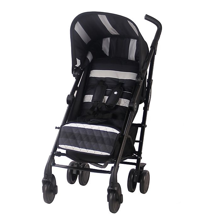 slide 2 of 6, Your Babiie AM:PM by Christina Milian Corinthia Lightweight Stroller - Charcoal Stripes, 1 ct