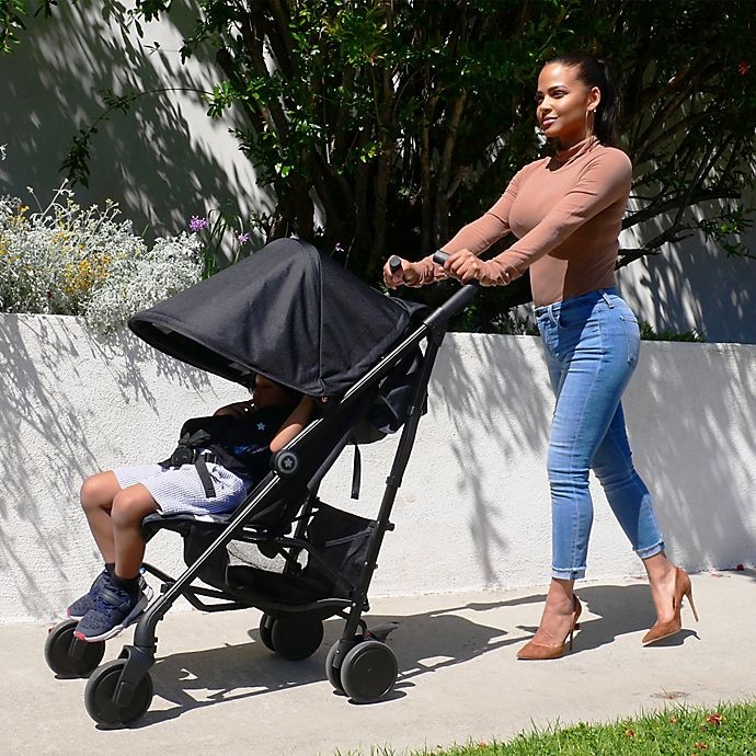 slide 5 of 6, Your Babiie AM:PM by Christina Milian Corinthia Lightweight Stroller - Charcoal Stripes, 1 ct