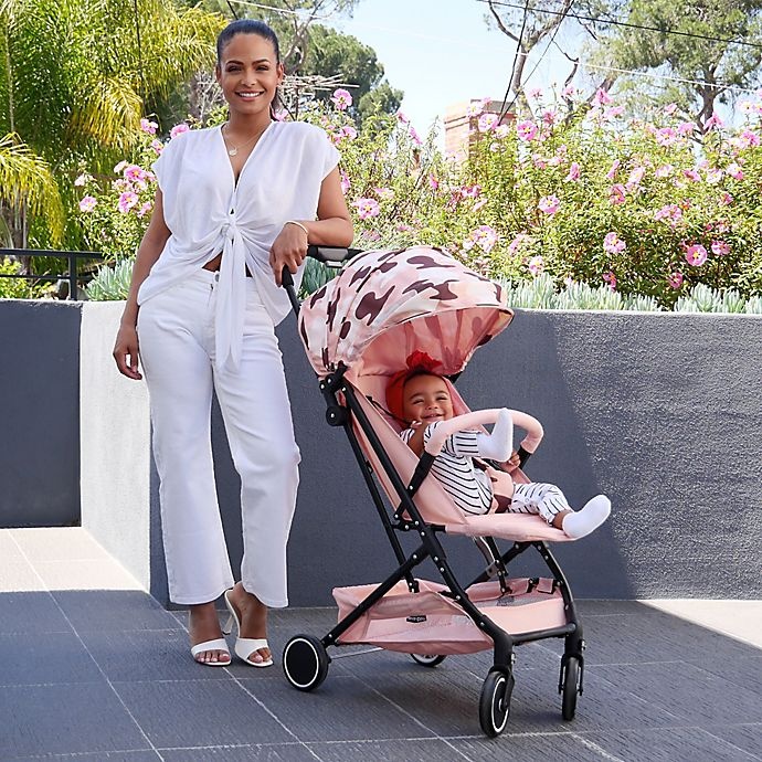 slide 2 of 8, Your Babiie AM:PM by Christina Milian Soho Compact Travel Stroller - Blush Camo, 1 ct