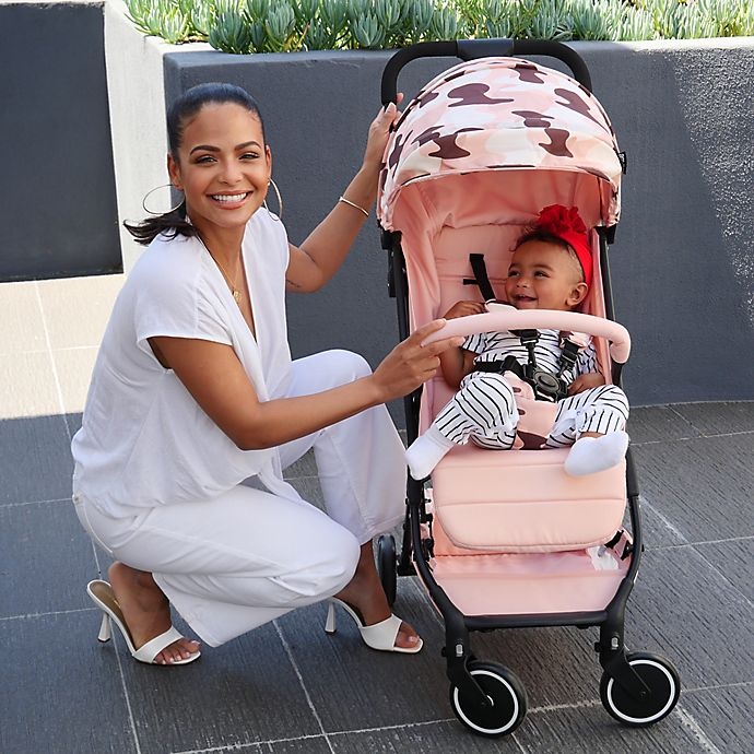 slide 3 of 8, Your Babiie AM:PM by Christina Milian Soho Compact Travel Stroller - Blush Camo, 1 ct