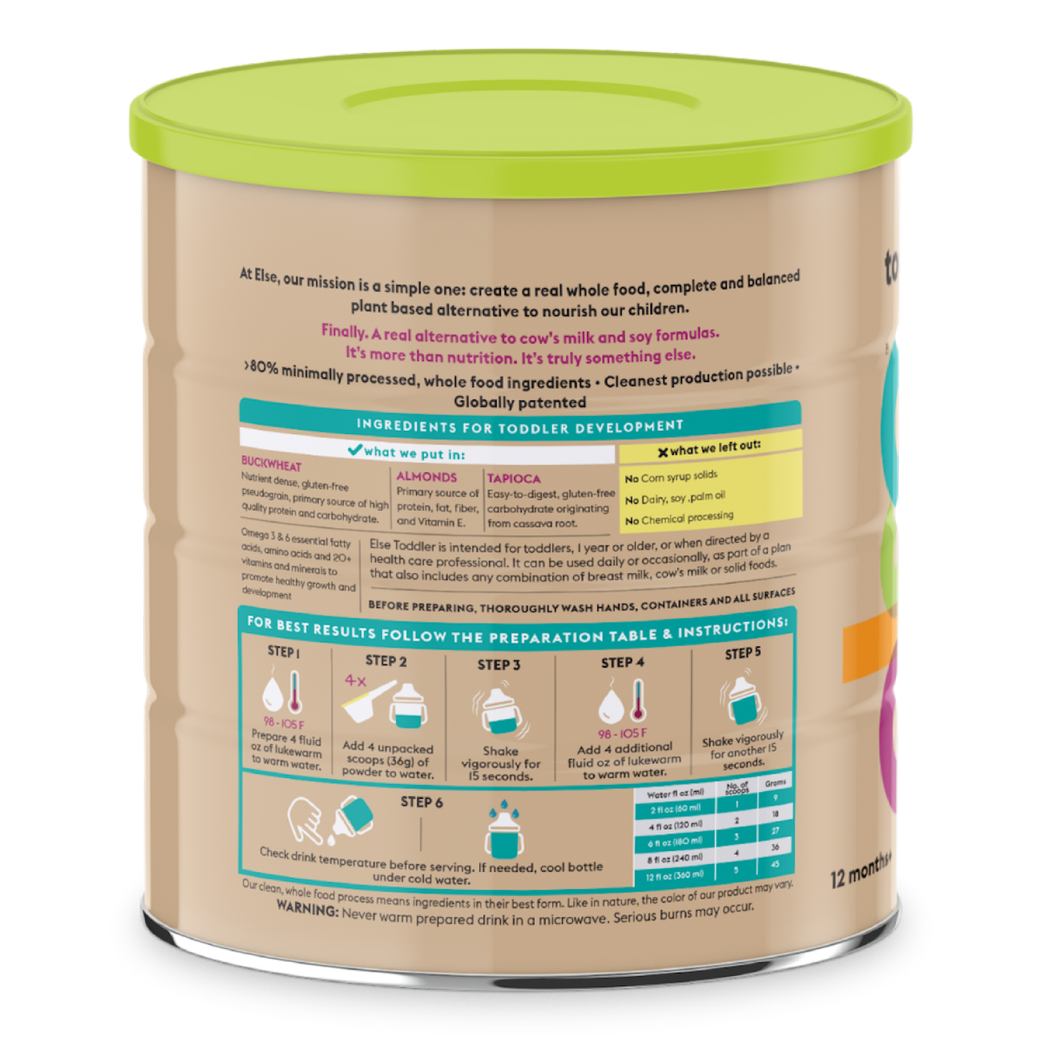 slide 3 of 3, Else Toddler Omega Plant-Based 1 Year+ Nutrition Drink 22 oz, 22 oz