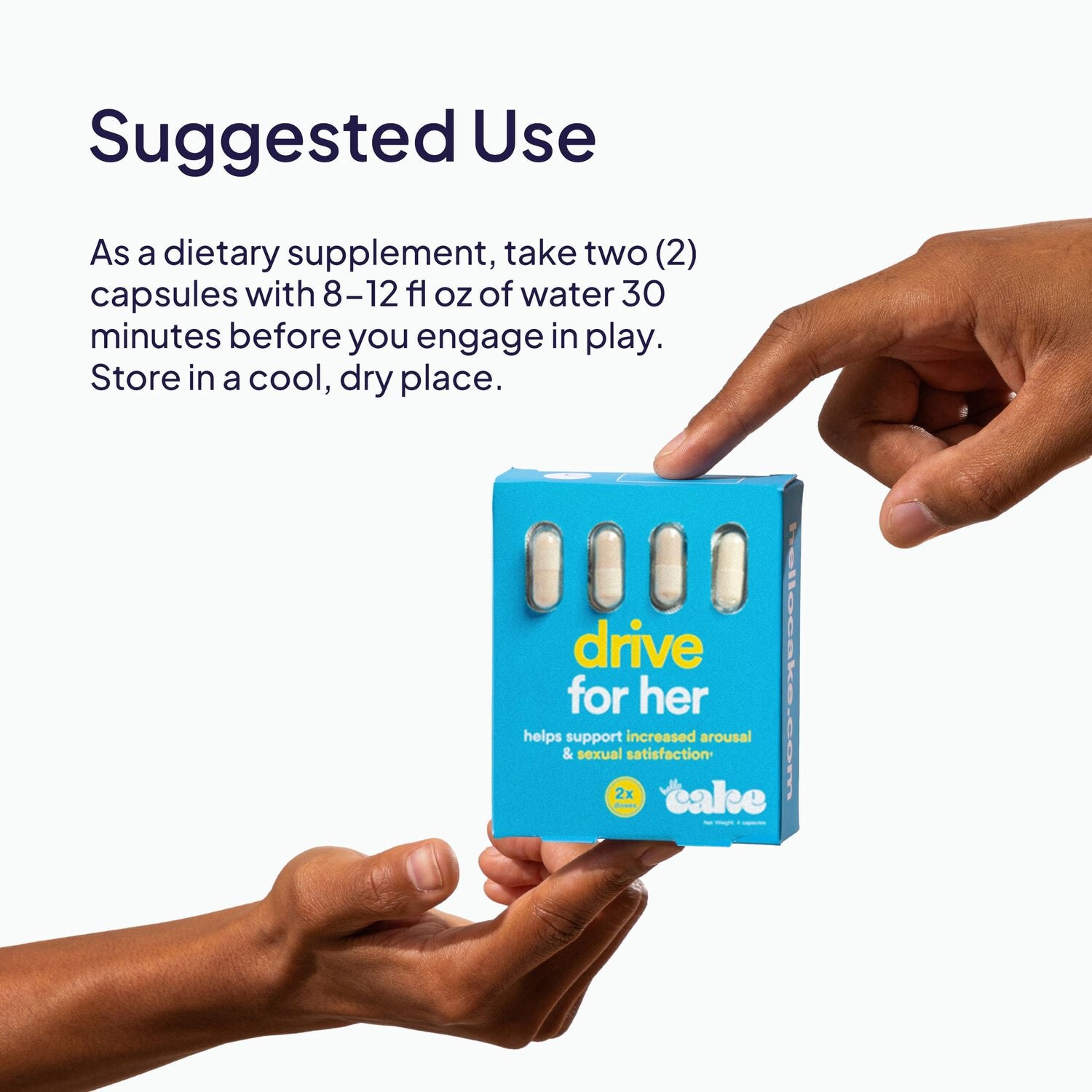 slide 3 of 10, Hello Cake Drive for Her - 4 Capsules, 4 ct