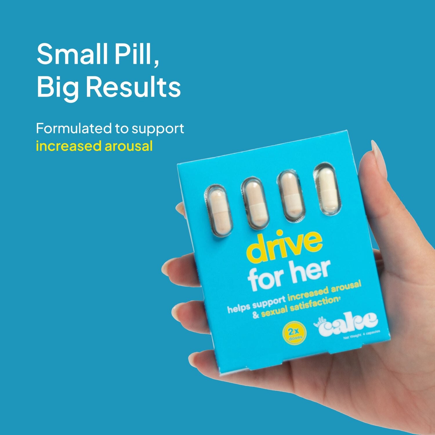 slide 5 of 10, Hello Cake Drive for Her - 4 Capsules, 4 ct