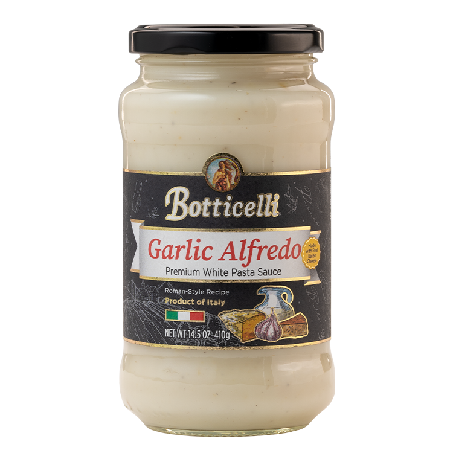 slide 1 of 5, Botticelli Garlic Alfredo Premium White Pasta Sauce 14.5 oz, 14.5 oz