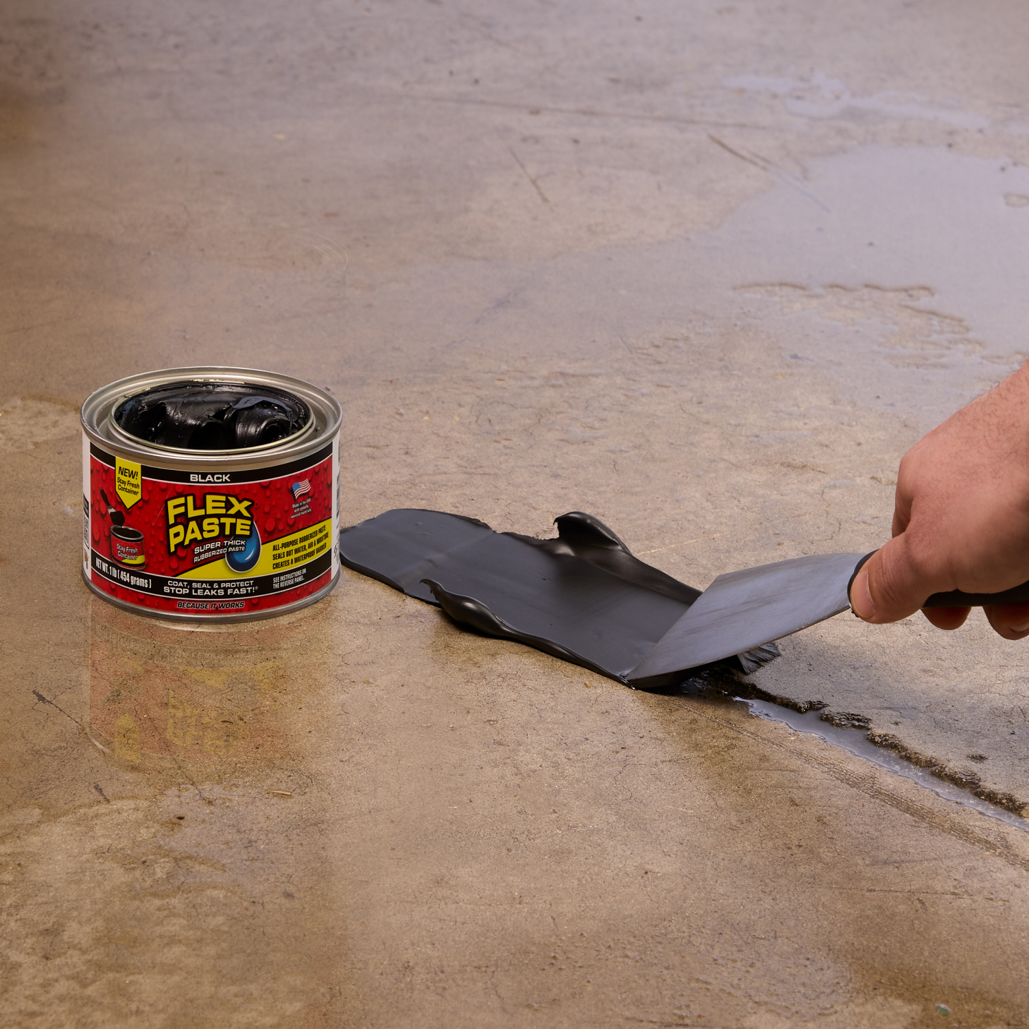 slide 2 of 5, Flex Seal Flex Paste Black, 1 lb