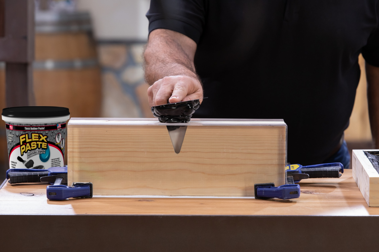 slide 5 of 5, Flex Seal Flex Paste Black, 1 lb