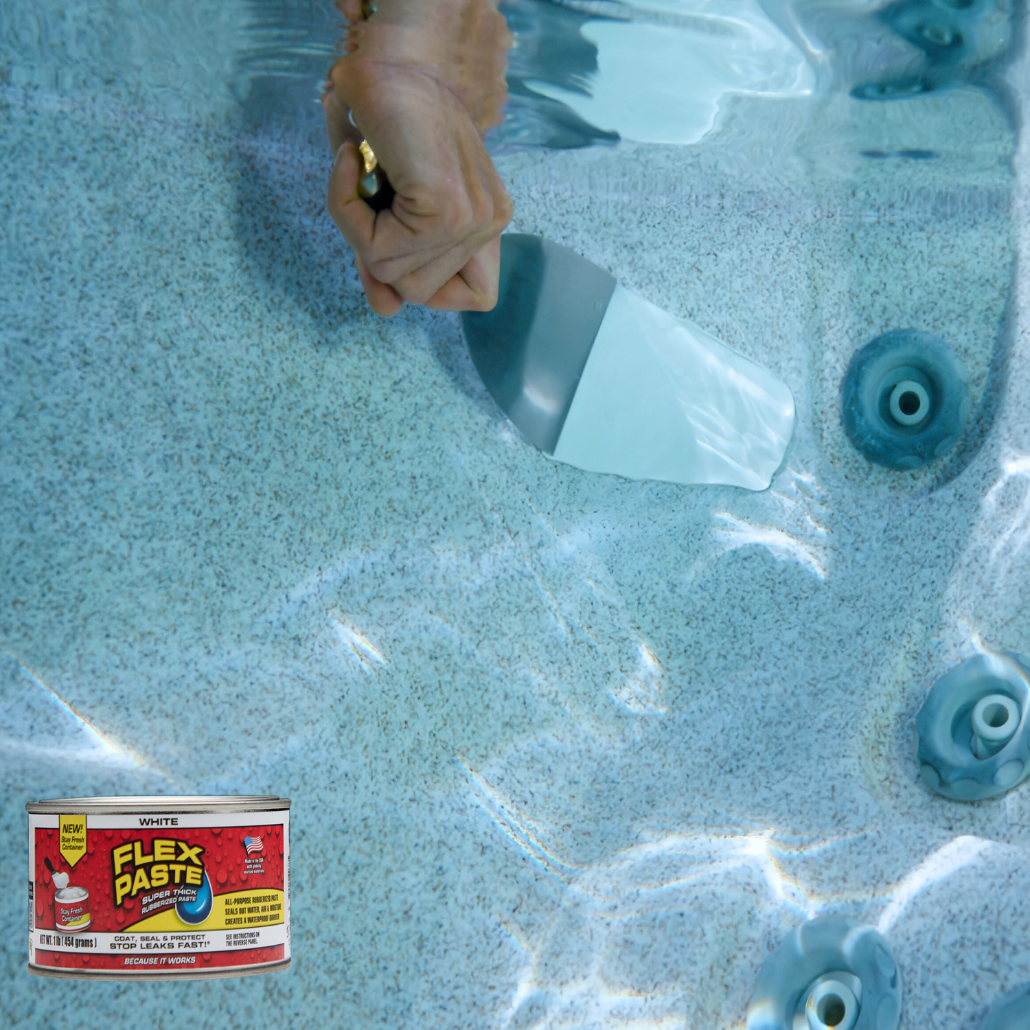 slide 2 of 6, Flex Seal Flex Paste White, 1 lb