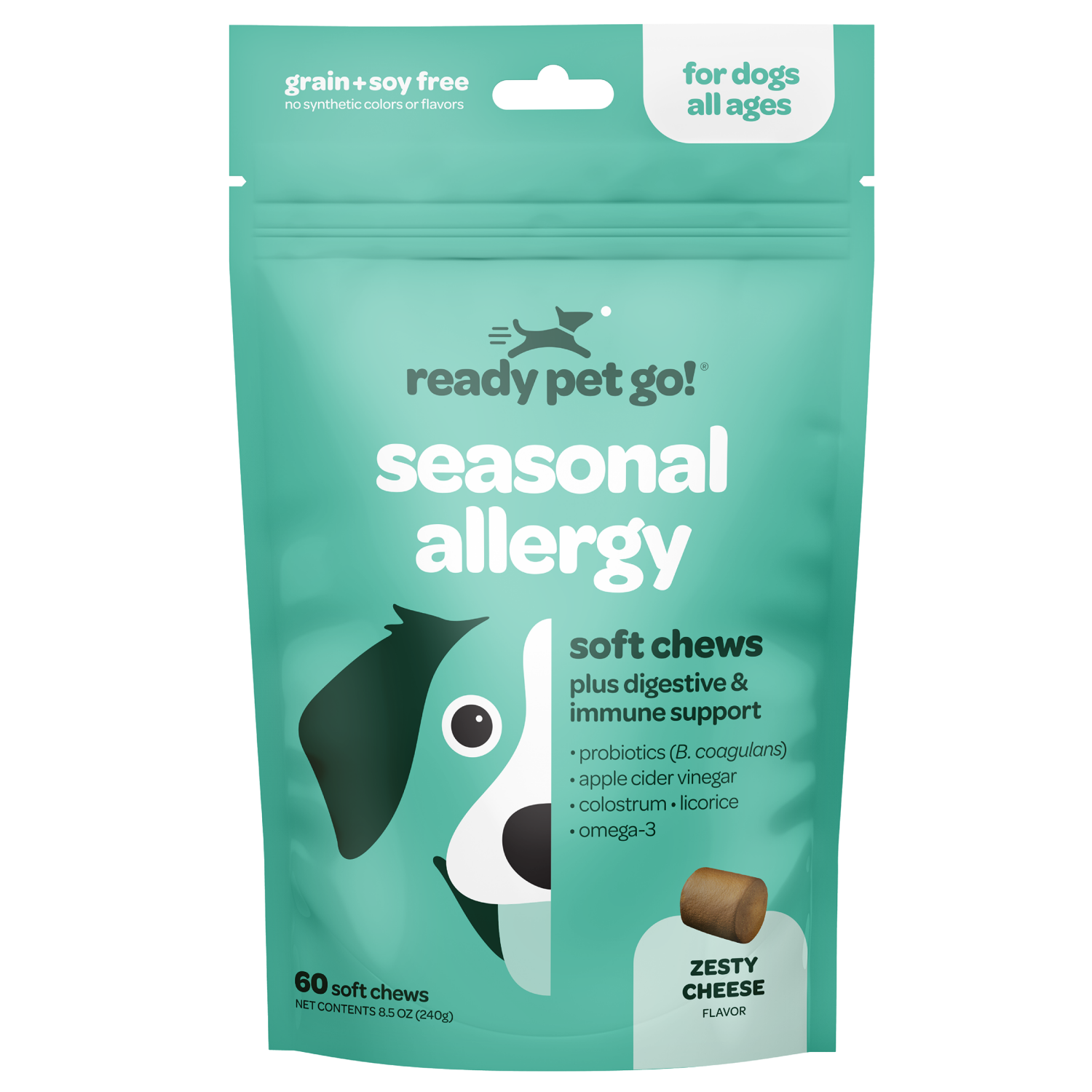 slide 1 of 2, Ready Pet Go Seasonal Allergy+Immune Chews, 60 ct
