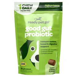 Ready Pet Go Good Gut Probiotic Chews, Zesty Cheese, 60 Ct.
