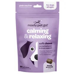 Ready Pet Go Calm & Relax Chews, Bacon Cheese flavor