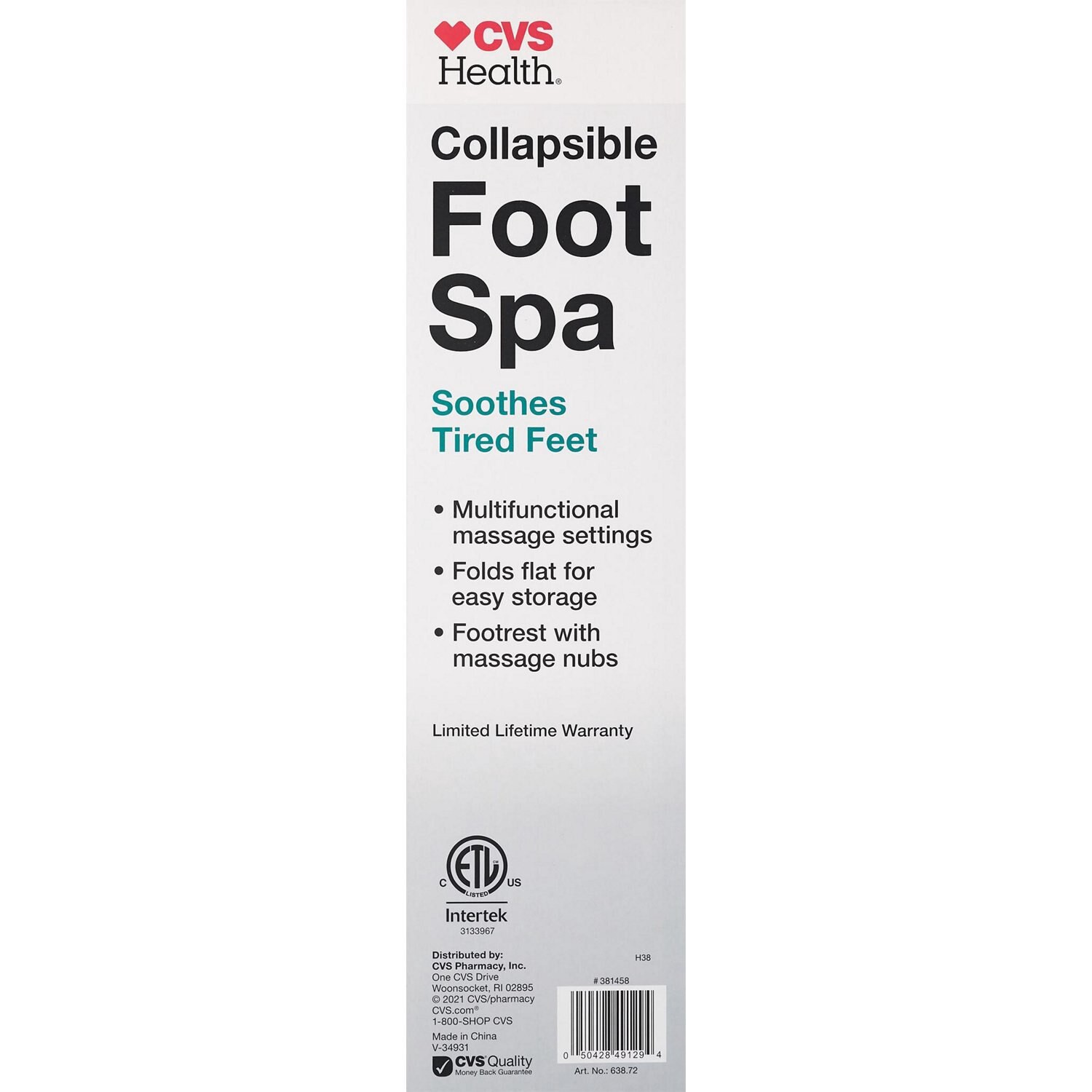slide 5 of 5, CVS Health Relaxing Foot Spa, Foldable To Save Space, 1 ct