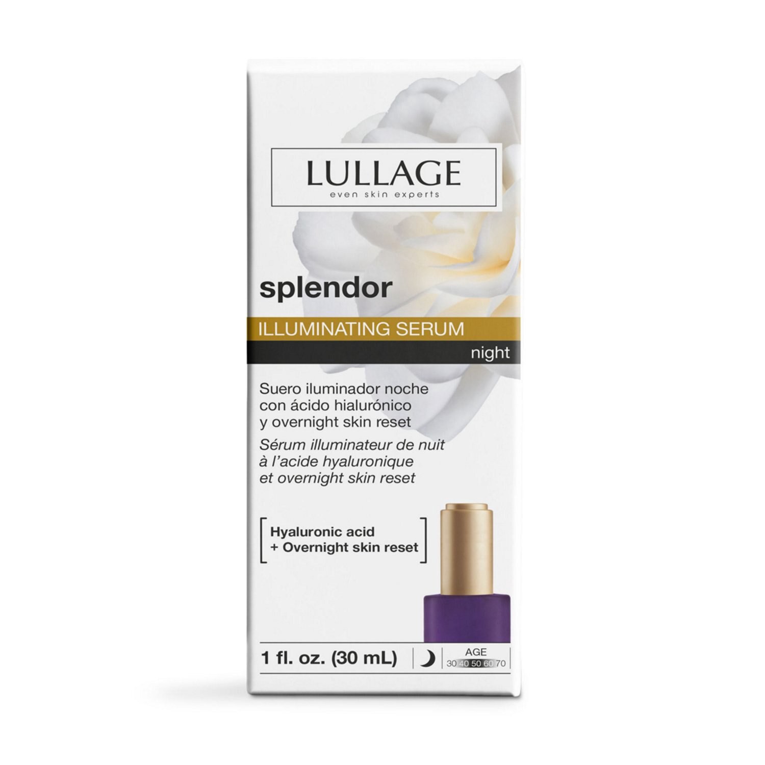 slide 5 of 5, Lullage Splendor Illuminating Night Serum 1Oz, 1 oz