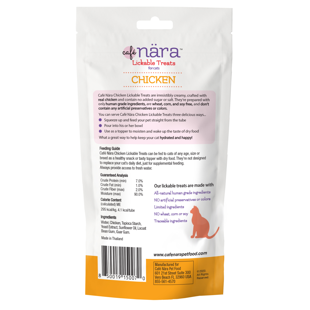 slide 2 of 2, Cafe Nara Lickable Chicken Treat For Cats, 2 oz