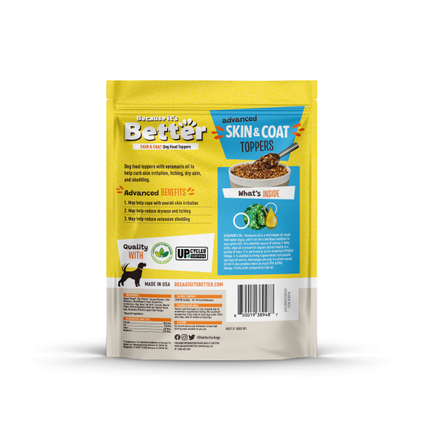 slide 12 of 13, Because It's Better Surf & Turf Advanced Skin & Coat Dog Food Toppers 10 oz, 10 oz