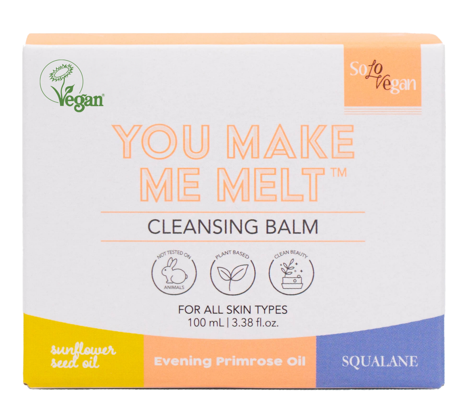 slide 1 of 5, SoloVegan You Make Me Melt Cleansing Balm 100ml, 100 ml