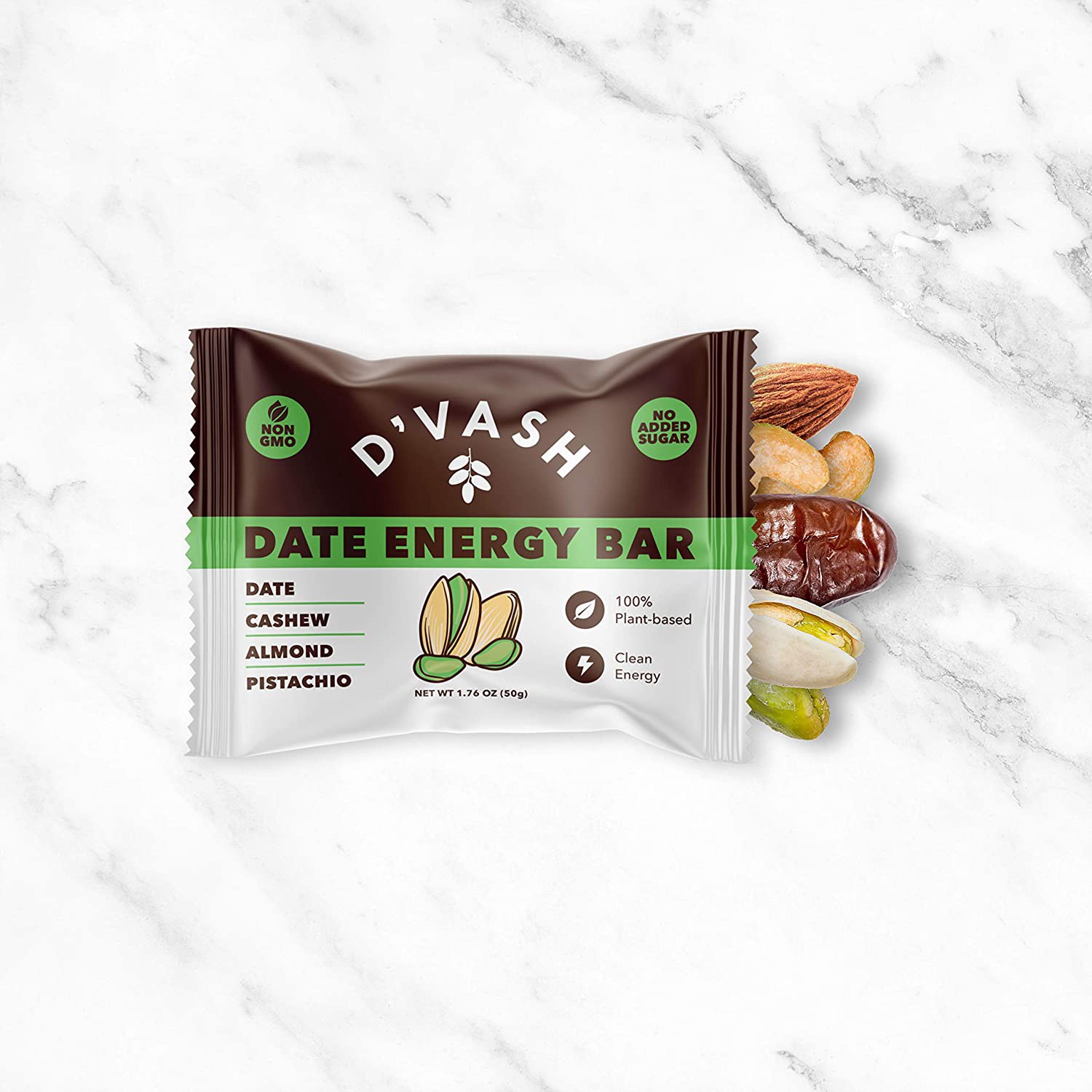 slide 2 of 3, Date Energy Bars - Cashew, 1 ct