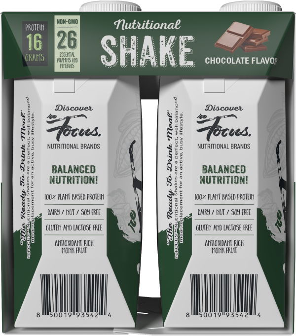 slide 4 of 7, reFOCUS Chocolate Plant-Based Meal Replacement Nutritional Shake, 4 ct; 11 oz