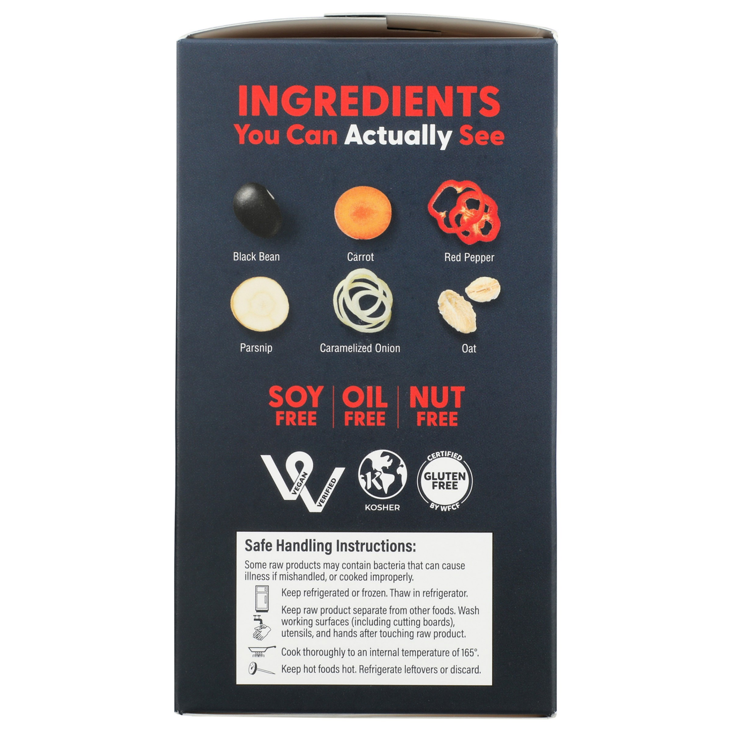 slide 2 of 3, Actual Veggies Black Bean Veggie Burger with Red Pepper & Caramelized Onion 4 - 3 oz Patties, 4 ct