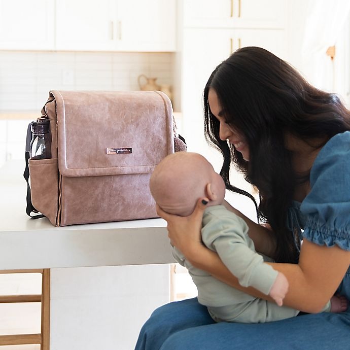 slide 5 of 8, Petunia Pickle Bottom Boxy Backpack Diaper Bag - Dusty Rose Leatherette, 1 ct