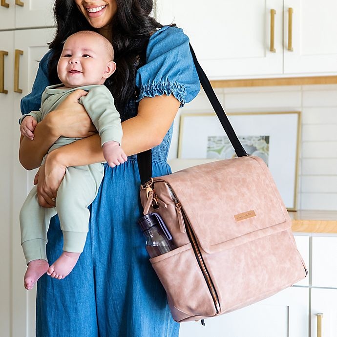 slide 7 of 8, Petunia Pickle Bottom Boxy Backpack Diaper Bag - Dusty Rose Leatherette, 1 ct