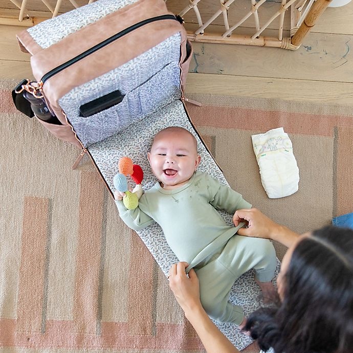 slide 8 of 8, Petunia Pickle Bottom Boxy Backpack Diaper Bag - Dusty Rose Leatherette, 1 ct